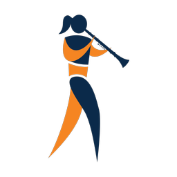 Marching Clarinetist - Female | Motion | 2 Colored | v1