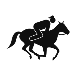 Horse Racing - Female | Round | Silhouette | v1