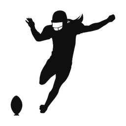 American Football Kicker - Female | Classic | Silhouette | v1