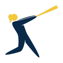Softball Batter - Female | Strike | 2 Colored | v1
