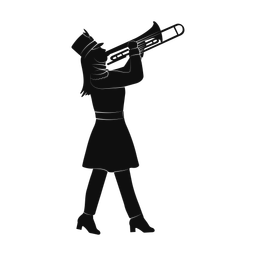 Marching Cornet Player - Female | Promax | Silhouette | v1