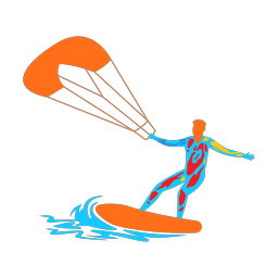 Kitesurfing - Male | Splash | Colorful | v1
