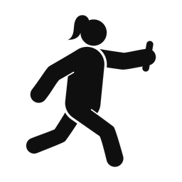 Relay Racing - Female | Round | Silhouette | v1
