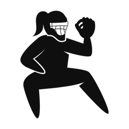 Softball Catcher - Female | Strike | Silhouette | v1