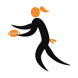 Flag Football Punter - Female | Motion | 2 Colored | v1