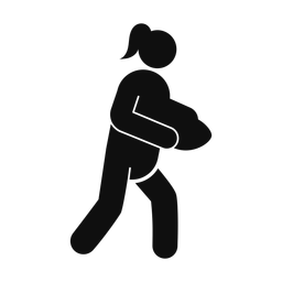 Rugby - Female | Round | Silhouette | v1