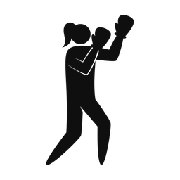 Boxing - Female | Strike | Silhouette | v1