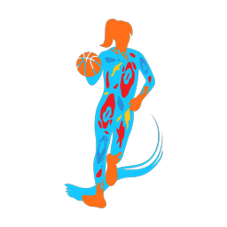 Basketball - Female | Splash | Colorful | v6