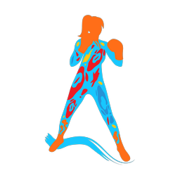 Boxing - Female | Splash | Colorful | v1