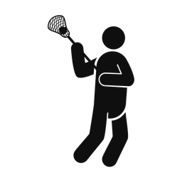 Lacrosse Player - Male | Round | Silhouette | v1