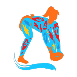 Flag Football Lineman - Female | Splash | Colorful | v1