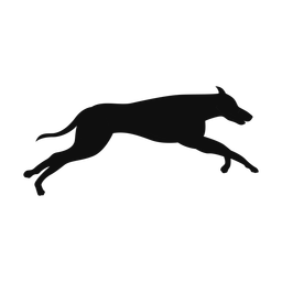 Dog Racing - Both | Round | Silhouette | v1