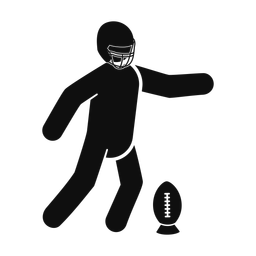 American Football Kicker - Male | Round | Silhouette | v1