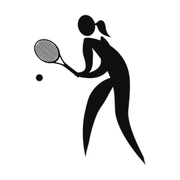 Tennis - Female | Motion | Silhouette | v4