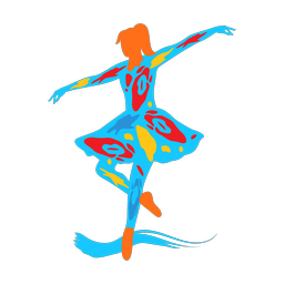 Ballet Dancing - Female | Splash | Colorful | v5