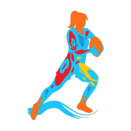 Rugby - Female | Splash | Colorful | v2