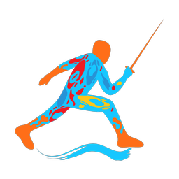 Fencing - Male | Splash | Colorful | v1