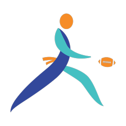 Flag Football Punter - Male | Motion | 3 Colored | v1