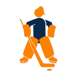 Ice Hockey Goalie - Female | Round | 2 Colored | v1