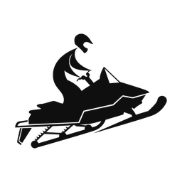 Snowmobile Racing - Male | Motion | Silhouette | v1