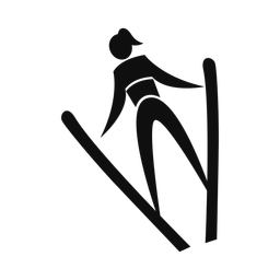 Ski Jumping - Female | Motion | Silhouette | v1