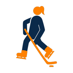 Ice Hockey Player - Female | Round | 2 Colored | v4