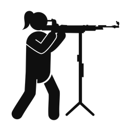 Air Rifle - Female | Round | Silhouette | v1