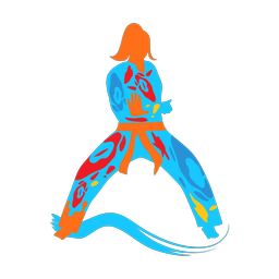Karate - Female | Splash | Colorful | v2