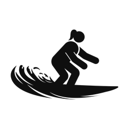 Surfing - Female | Round | Silhouette | v2