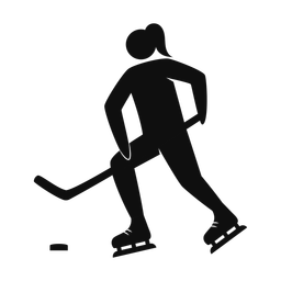 Ice Hockey Player - Female | Strike | Silhouette | v1