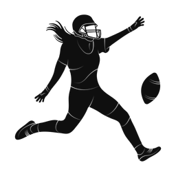American Football Punter - Female | Promax | Silhouette | v1