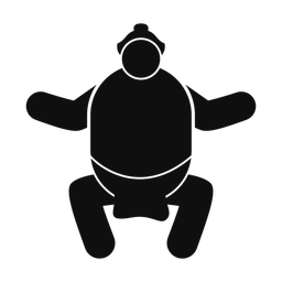 Sumo Wrestling - Male | Round | Silhouette | v3