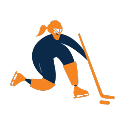 Ice Hockey Goalie - Female | Motion | 2 Colored | v2