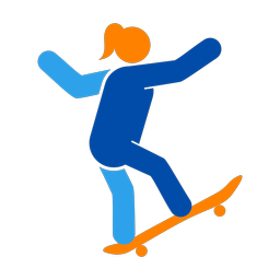 Skateboarding - Female | Round | 3 Colored | v1