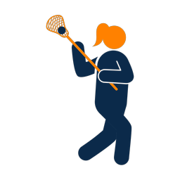 Lacrosse Player - Female | Round | 2 Colored | v1