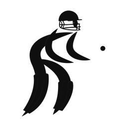 Cricket Wicket Keeper - Male | Motion | Silhouette | v1