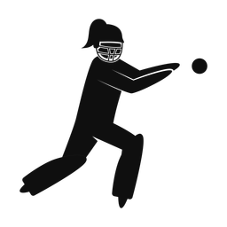 Cricket Wicket Keeper - Female | Strike | Silhouette | v1