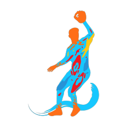 Baseball Fielder - Male | Splash | Colorful | v2