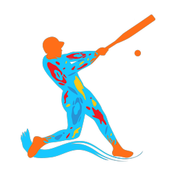 Baseball Batter - Male | Splash | Colorful | v3