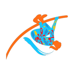 Pole Vaulting - Female | Splash | Colorful | v1