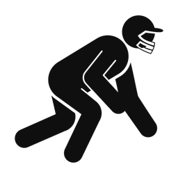 American Football Lineman - Male | Round | Silhouette | v1