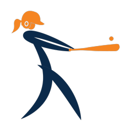 Softball Batter - Female | Motion | 2 Colored | v1