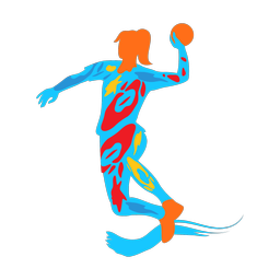 Handball - Female | Splash | Colorful | v1