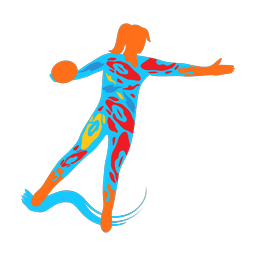 Discus Throw - Female | Splash | Colorful | v1