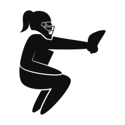 Softball Catcher - Female | Strike | Silhouette | v2