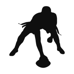 Flag Football Lineman - Male | Classic | Silhouette | v1