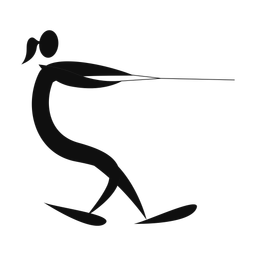 Waterskiing - Female | Motion | Silhouette | v1