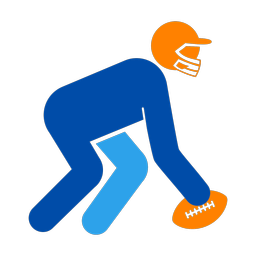 American Football Lineman - Male | Round | 3 Colored | v2