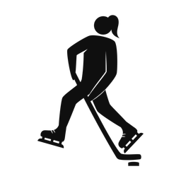Ice Hockey Player - Female | Strike | Silhouette | v4