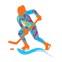 Ice Hockey Player - Female | Splash | Colorful | v4